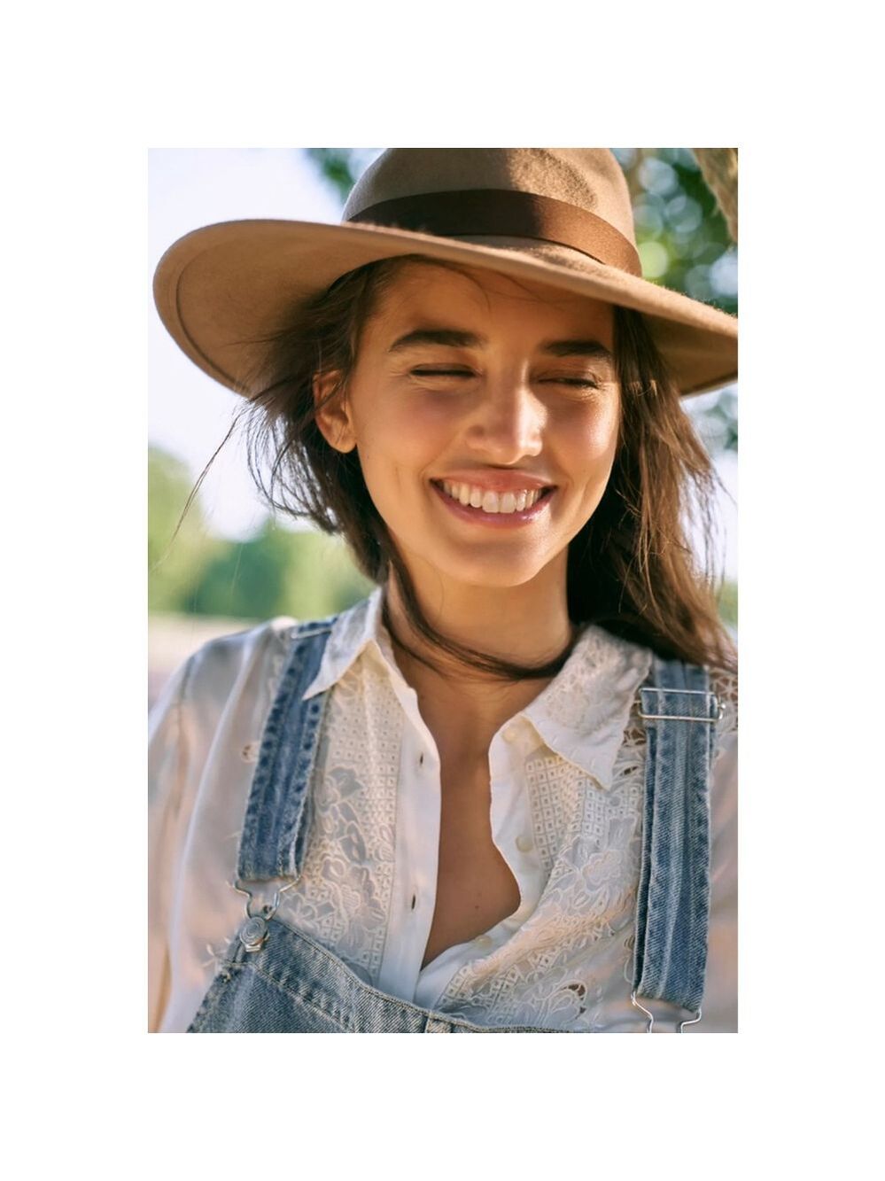 Free People Beaumont Suede Band Felt Fedora Hat One Size Beige Brown